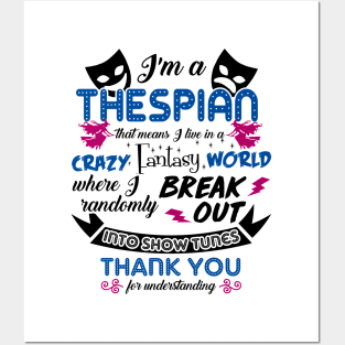 Thespian Funny Definition Posters and Art